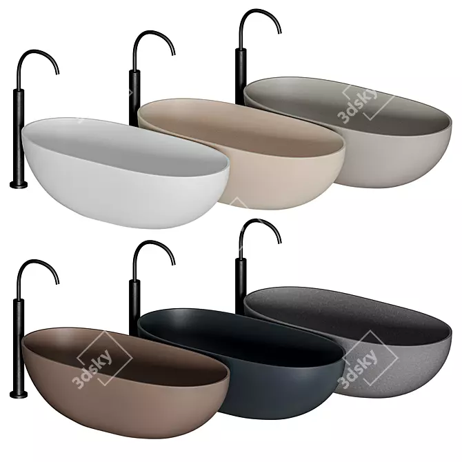 COCOON Atlantis: Handcrafted Bathtub 3D model image 2