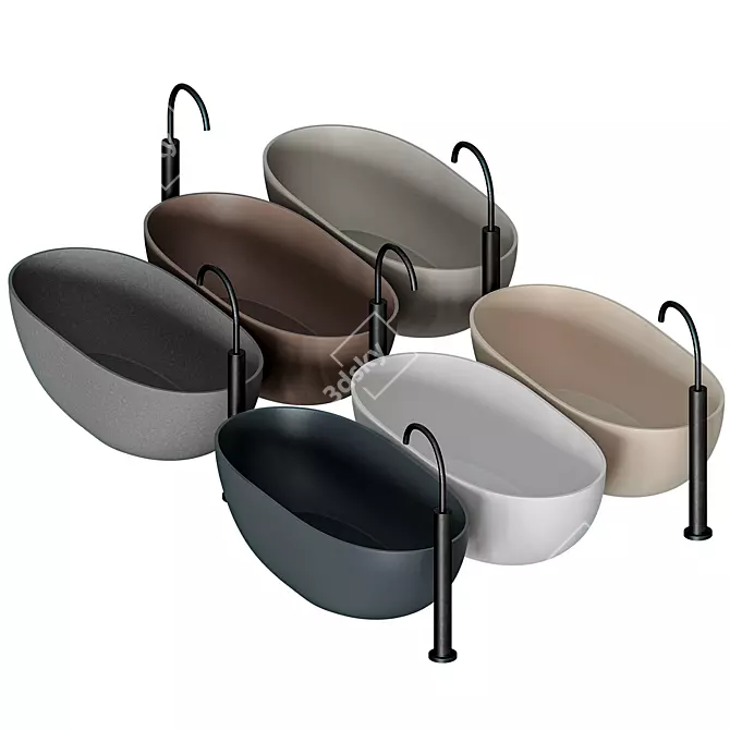 COCOON Atlantis: Handcrafted Bathtub 3D model image 4