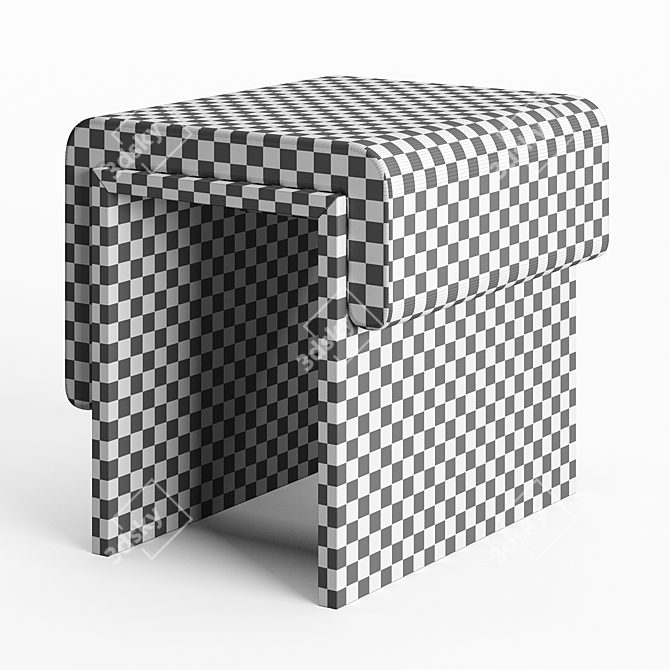 Cozy Slump Stool 3D model image 2