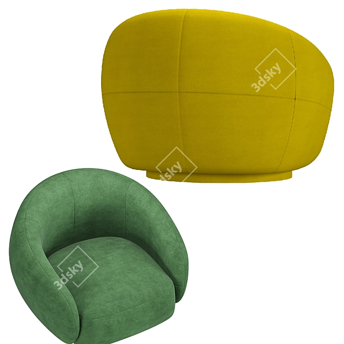 Elegant Julep Armchair by Tacchini 3D model image 5