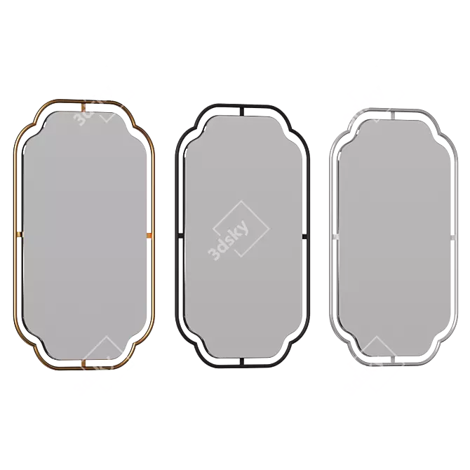 Craiova Arched Wall Mirror 3D model image 1