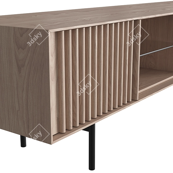 Modern TV Stand with Glass Shelf - KA-BERA 005 3D model image 5