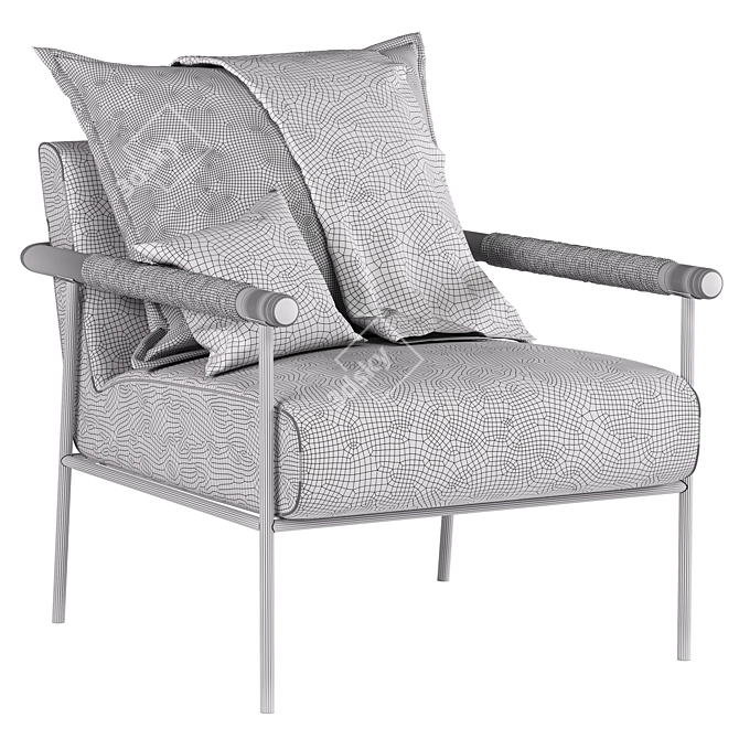 Cozy Boucle Atticus Armchair 3D model image 5