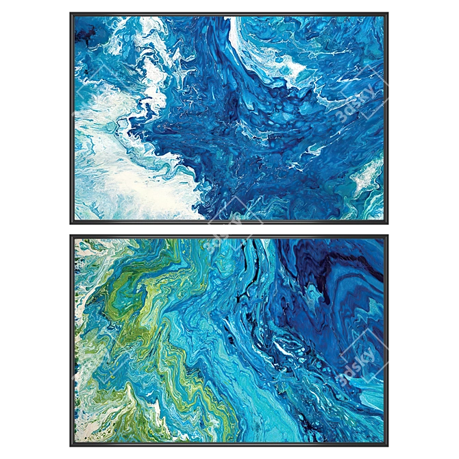Elegant Wall Art Set 3D model image 1