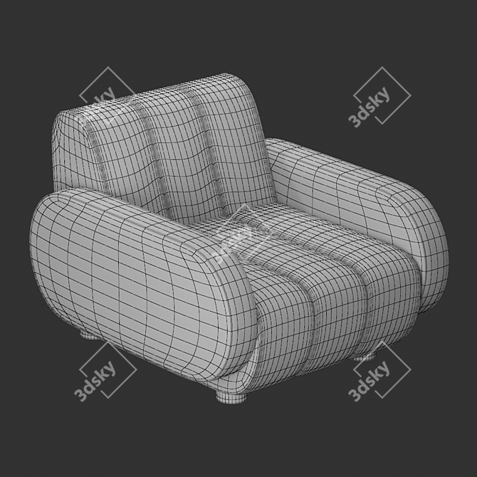 Luxury Brigitte Armchair: Designed by Jonathan Adler 3D model image 5