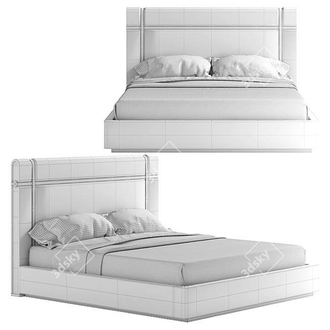 Gaye Mezzo Bed: Sleek and Elegant 3D model image 4