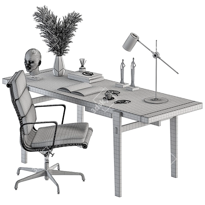 Sleek and Functional: Poliform Work Desk 3D model image 5