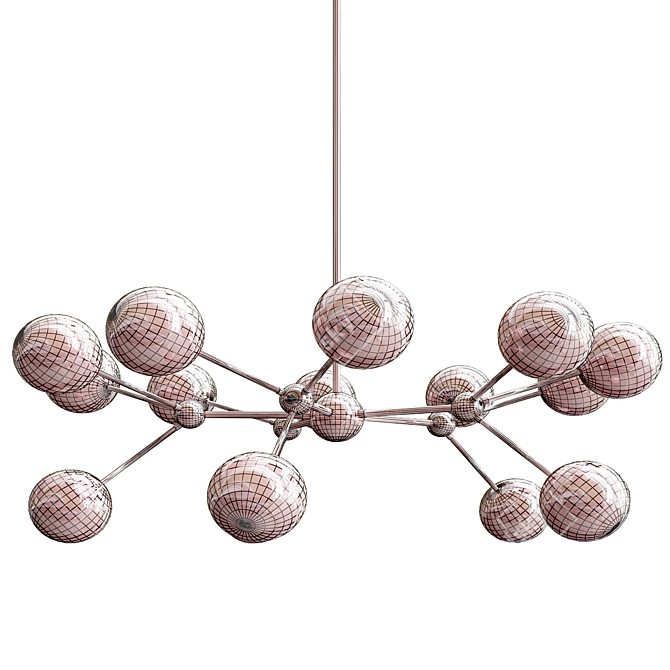 Elegant Kaver Shot Chandelier 3D model image 3