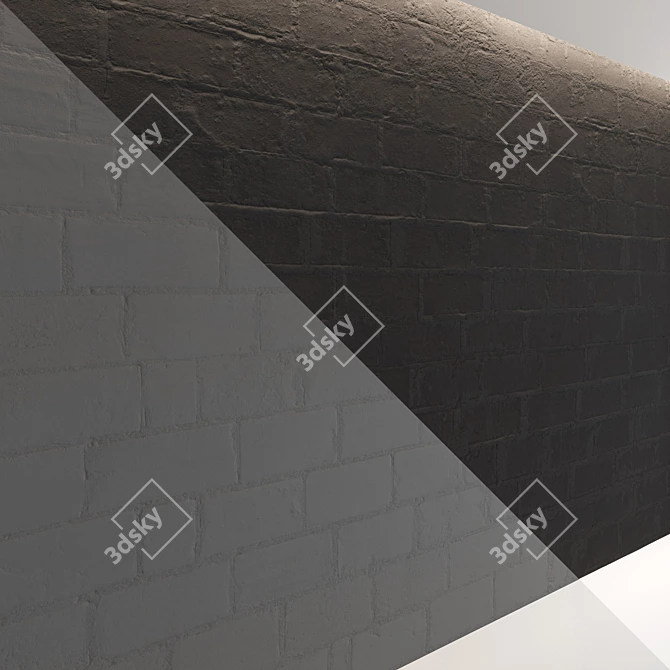 High-Quality Block Wall Set 3D model image 6