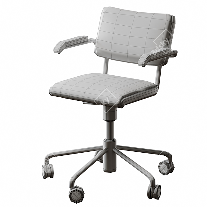 Sleek Thonet S 64 PVDR Office Chair 3D model image 5