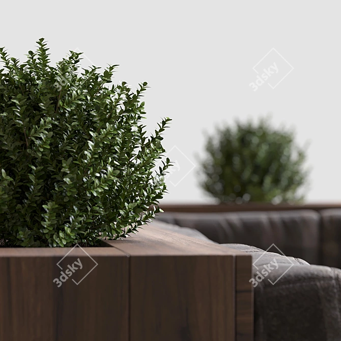 Outdoor Oasis: Designer Terrace with Corona Render 3D model image 4
