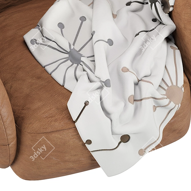 Elegant Tacchini Julep Leather Armchair 3D model image 4