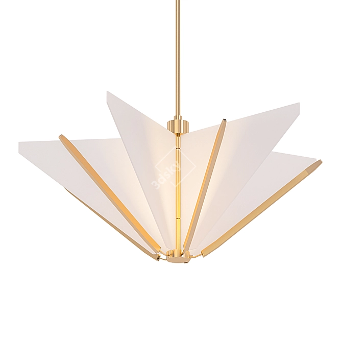 Modern Echo Short Pendant Light 3D model image 1