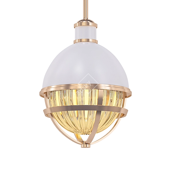 Modern Chrome Mini Pendant Light 3D model image 1