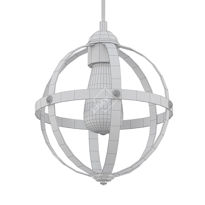 Roseto Saint Albert Pendant - Elegant Mini Lighting 3D model image 2