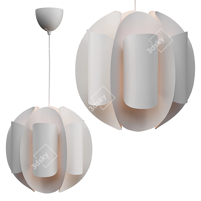 Modern White Pendant Lamp - Trubbnate/Hemma 3D model image 1