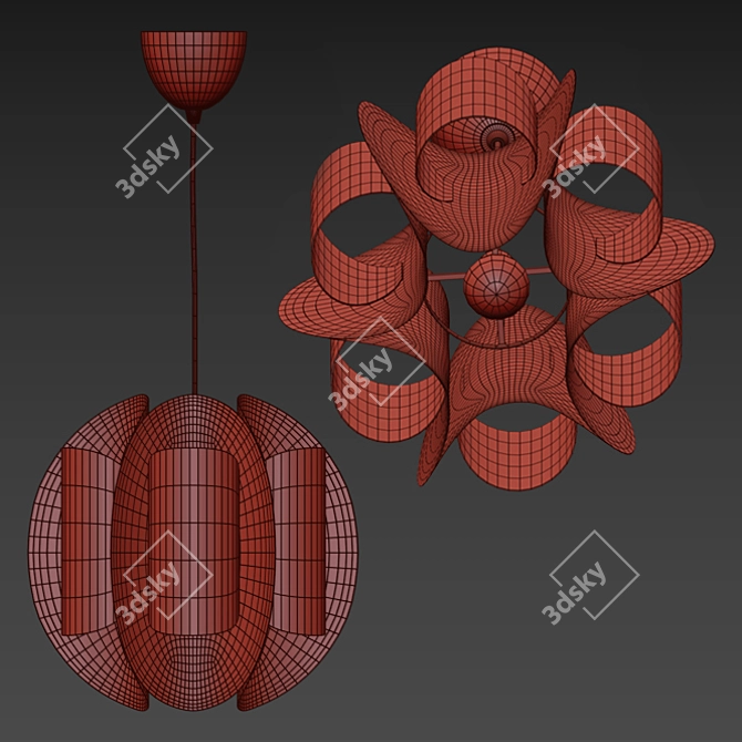 Modern White Pendant Lamp - Trubbnate/Hemma 3D model image 4