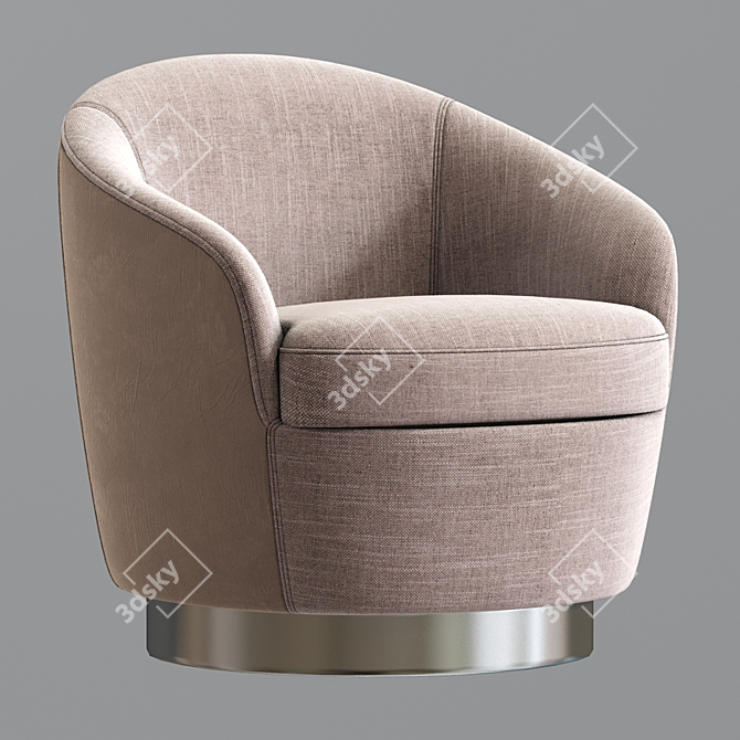 Claudia Swivel Armchair: Petite and Versatile 3D model image 1