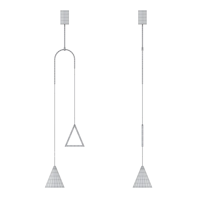 Fergus Pendant Lamp: Stylish Conical Design 3D model image 3
