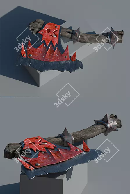 Orc Axe - Fierce and Powerful 3D model image 1