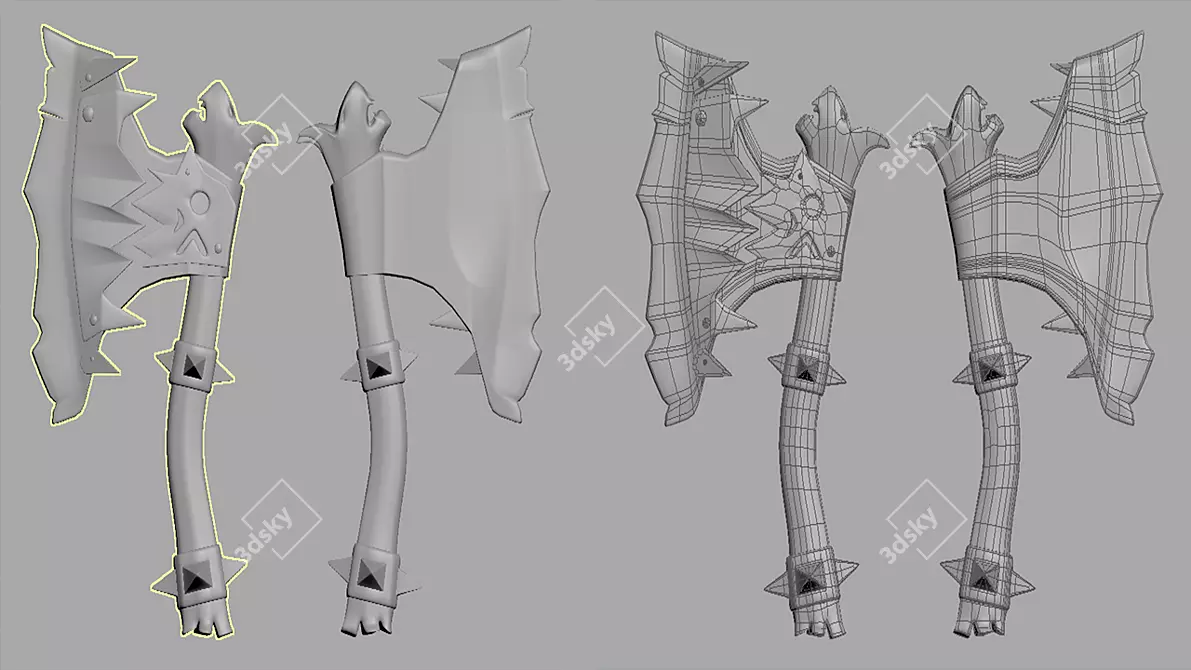 Orc Axe - Fierce and Powerful 3D model image 2