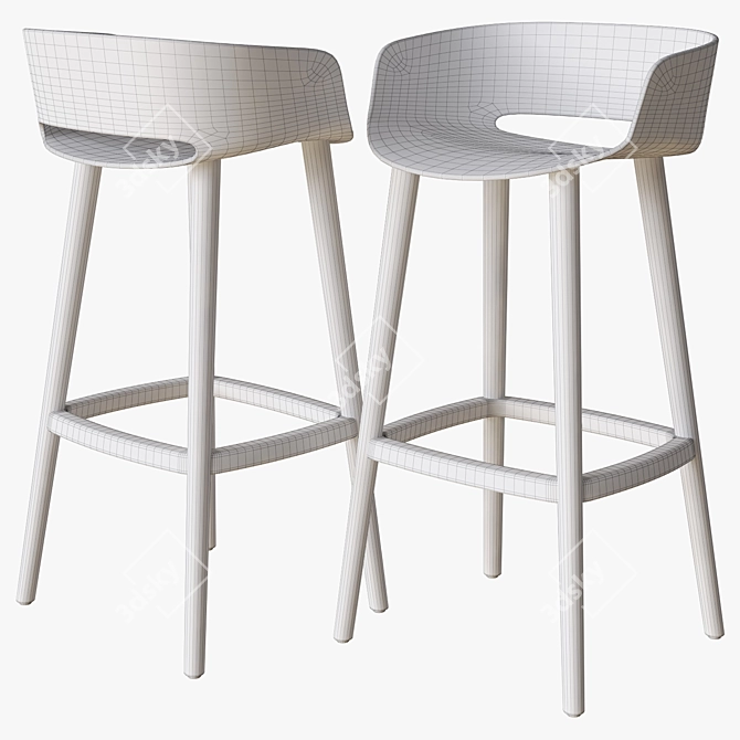 Babila 2758 Stool: Elegant and Functional 3D model image 3