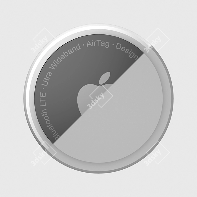 Sleek Apple AirTag: Detailed 3D Model 3D model image 4