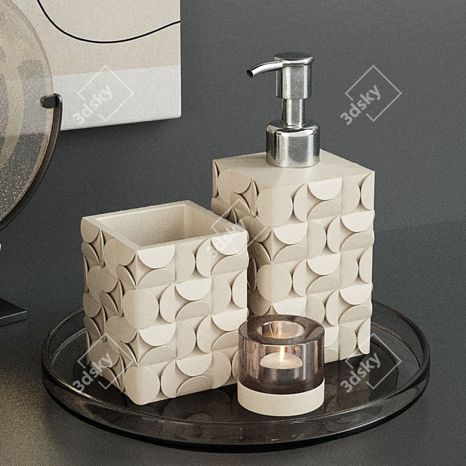 Title: Chic Bath & Home Decor Set 3D model image 7