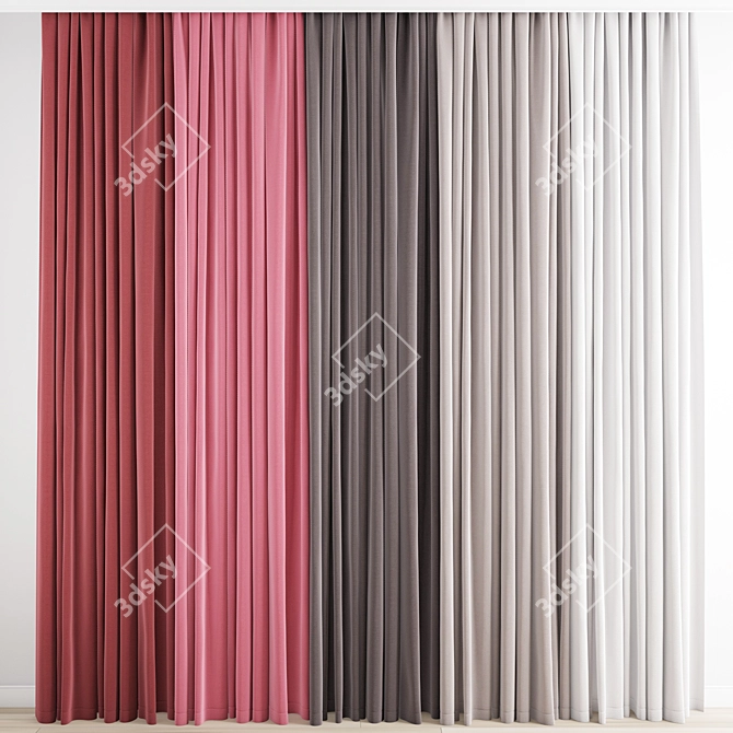 Poly Curtain 3D Model 3D model image 1