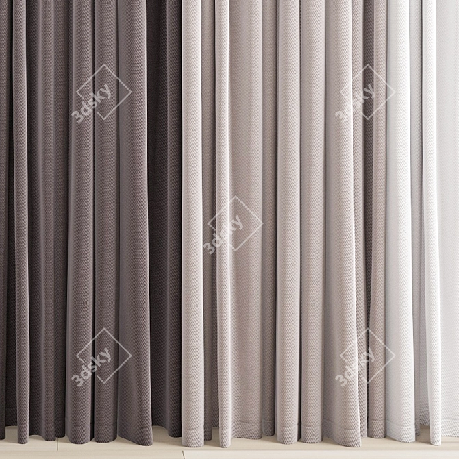 Poly Curtain 3D Model 3D model image 3
