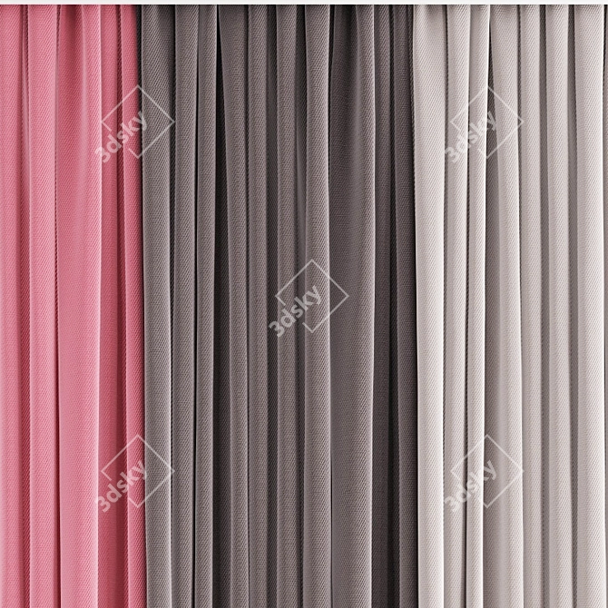 Poly Curtain 3D Model 3D model image 4