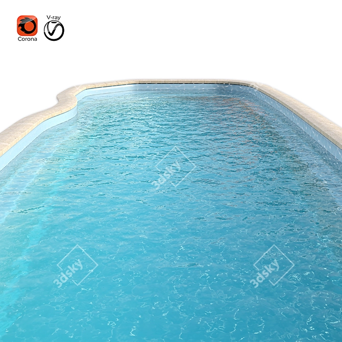 Venezuela Comfort Composite Pool: Seamless Design, 10.3m Length, 3.95m Width, 1.9m 3D model image 4