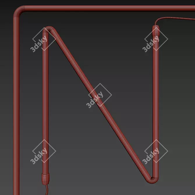 Dynamic Glow: Customizable Neon Sign 3D model image 5