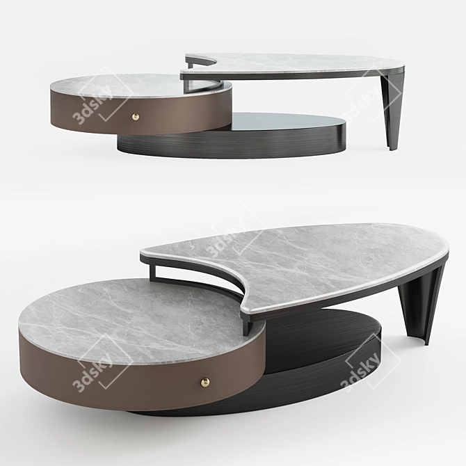 Elegant Tea Table: Aesthetic & Functional 3D model image 1