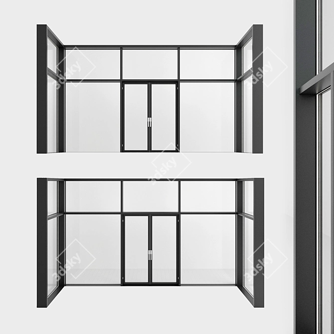 Title: Panoramic Door: Elegant Entrance Design 3D model image 1