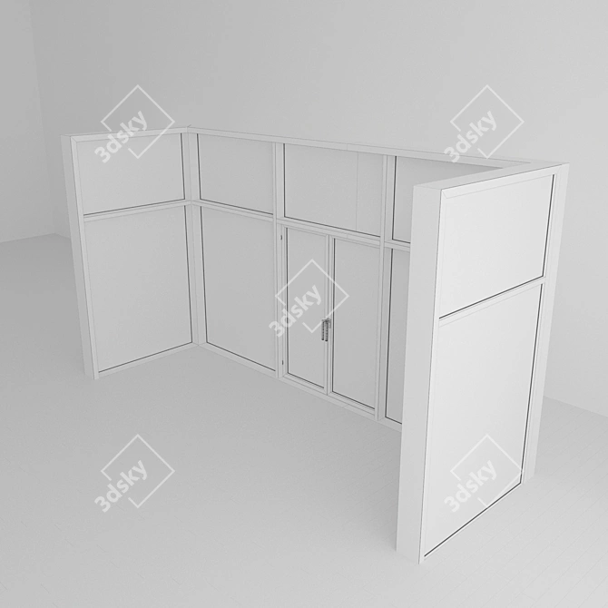 Title: Panoramic Door: Elegant Entrance Design 3D model image 3