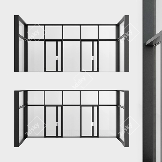 Panoramic Door: Modernize Your Entrance 3D model image 1