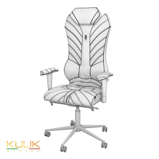 Monarch Ergonomic Chair: Elegant Comfort and Support 3D model image 2