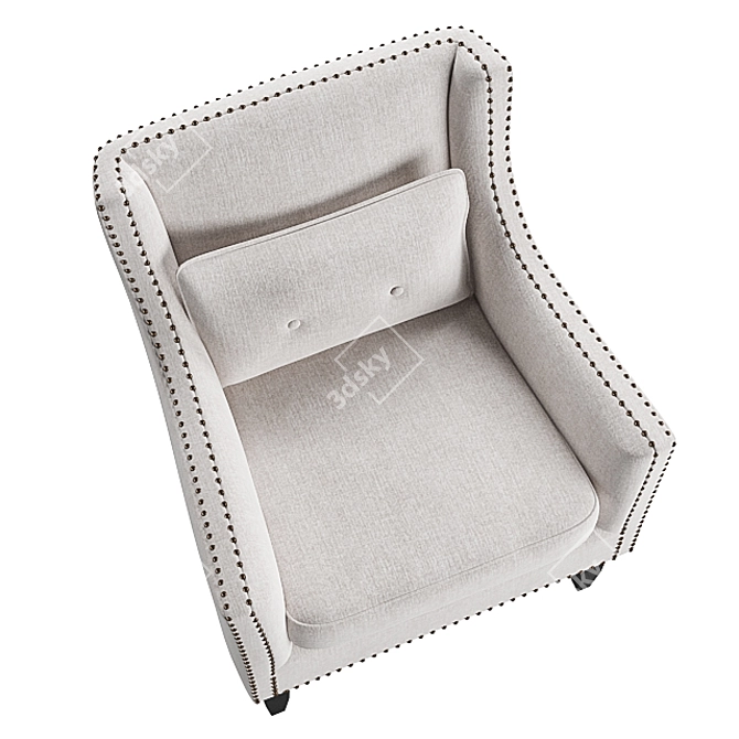 Baxton Studio Albany Lounge Sofa 3D model image 3