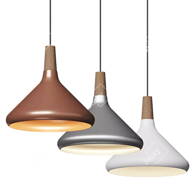 Sleek Mini Pendant Light 3D model image 1