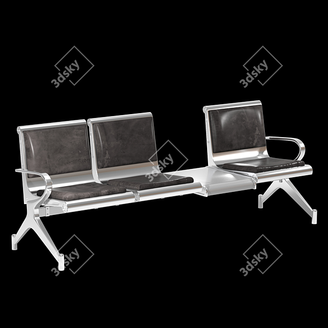Traveler's Rest: Airport & Railway Chairs 3D model image 2