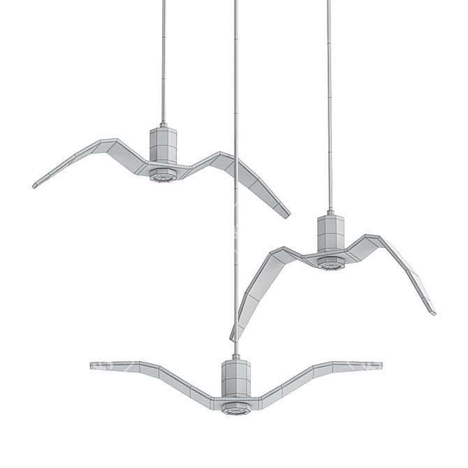 Night Birds: Elegant Pendant Light 3D model image 2