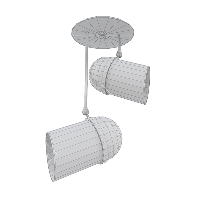 Luxury Duo Chandelier 3D model image 2