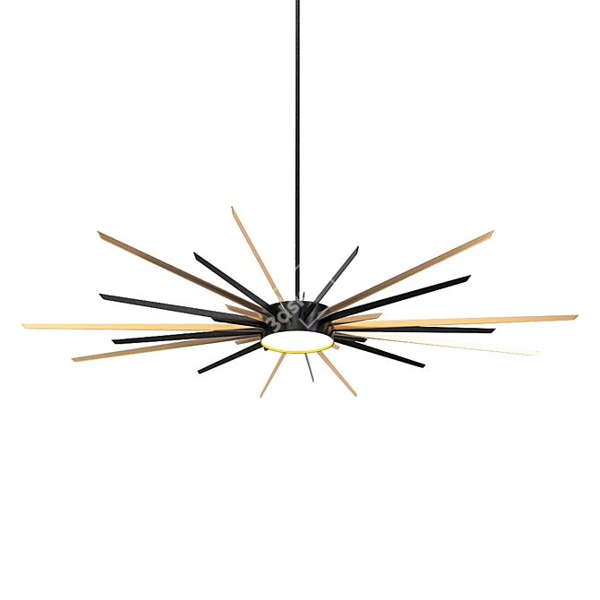 Elegant Riva Chandelier 3D model image 1