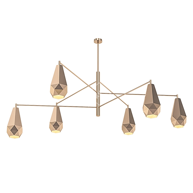  Radiant Crystal Popigai Chandelier 3D model image 1