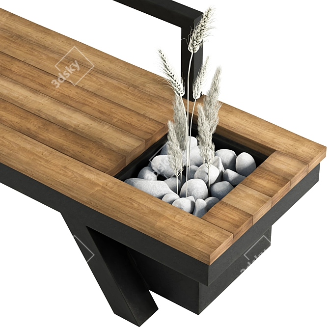 Outdoor Oasis: Backyard Deicoon Bench 3D model image 5