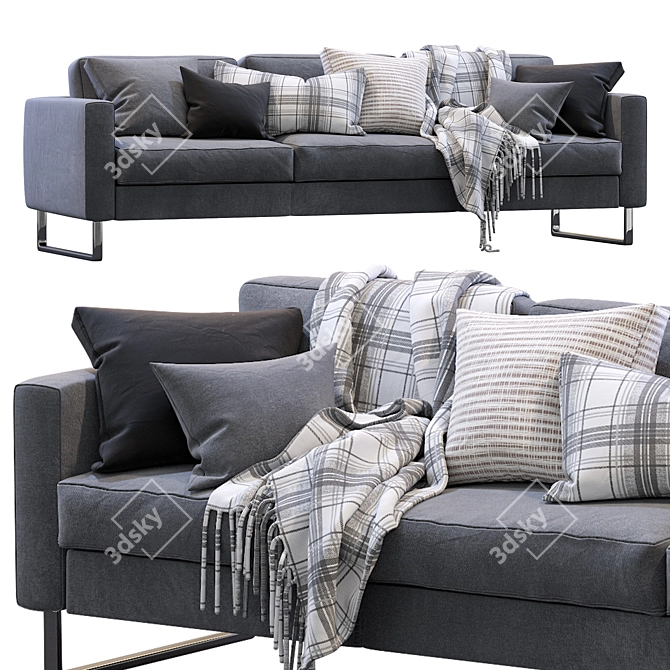Elegant Prastoria Sofa 3D model image 1