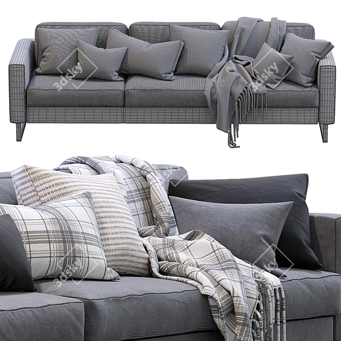 Elegant Prastoria Sofa 3D model image 5