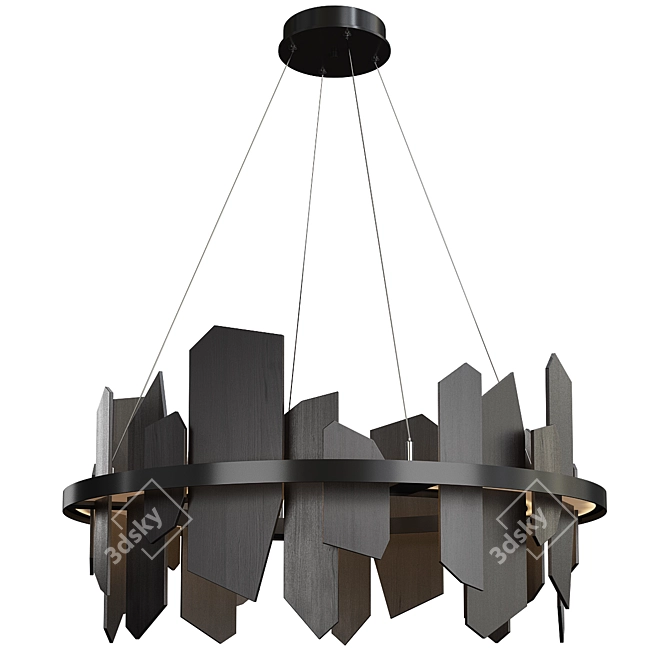 Ardesia LED Chandelier - Sleek and Stylish Illumination 3D model image 1