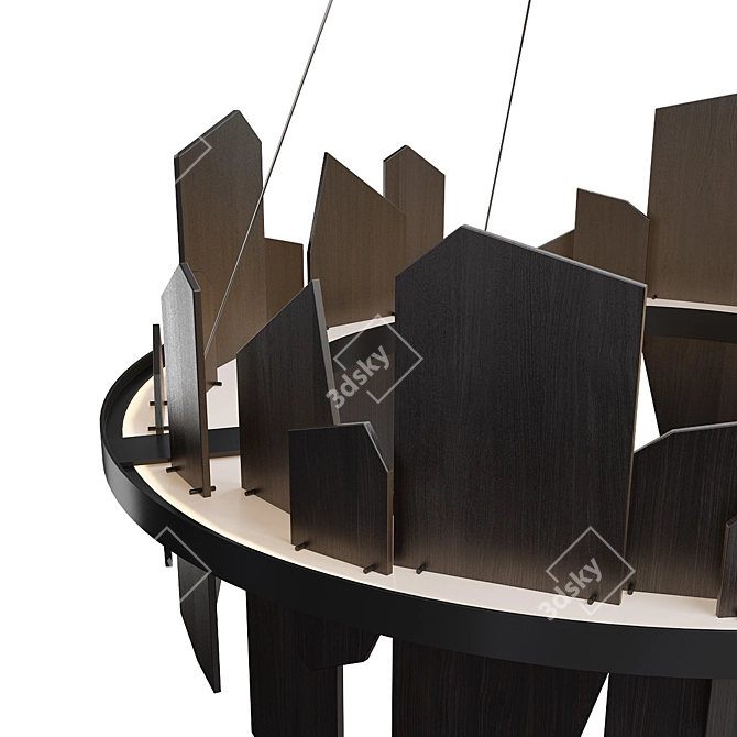 Ardesia LED Chandelier - Sleek and Stylish Illumination 3D model image 2